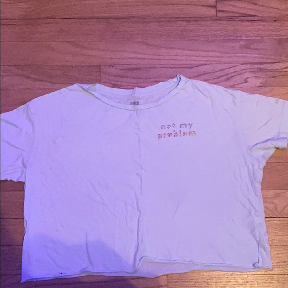 Light blue cropped tee